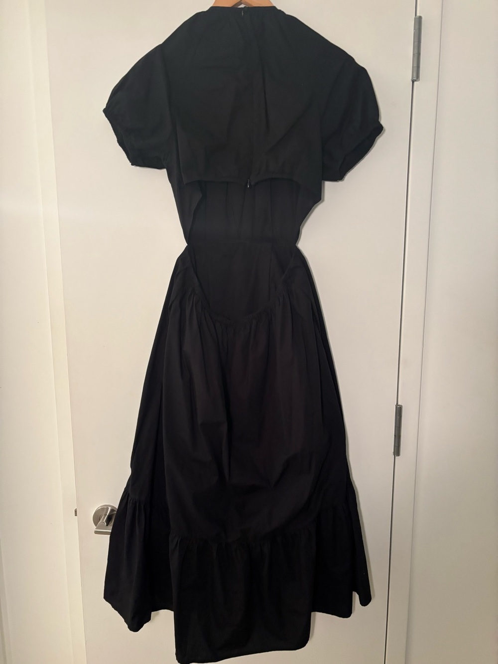 J. Crew Black Backless Midi Dress